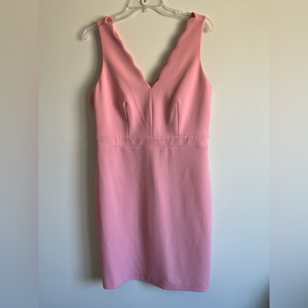 Cece. Pink Sleeveless V-Neck Dress. Size 12.